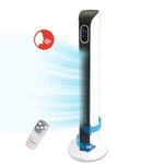 Voice Control 34 In. Tower 5 Round 3-FAN Speed, White, Ultra Quiet, Cool. Fixed Price $104.15.