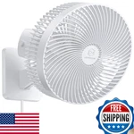 Shinebella 10 Inch Quiet Wall Mount Oscillating Fan Remote Timer 4-SPEED. Fixed Price $88.13.