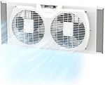 Ez-chill 9" Twin Window Fan With Manually Reversible Airflow 9-INCH, White. Fixed Price $63.99.