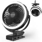 10000MAH Rechargeable Clip On Fan - 8" Battery Operated Golf Cart With Ti.... Fixed Price $42.49.