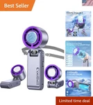 Portable Handheld Fan With Ice Cooler Rechargeable 20000 Rpm Travel Outdoor P.... Fixed Price $46.66.