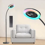 Onidek Pedestal Fan For Bedroom, Floor Lamp With Rgb 18W/1500LM, 3-SPEED Stand. Fixed Price $91.94.