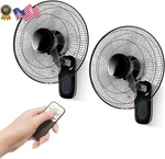 16 Inch Wall Mount Fan With Remote Control 2 Pack 3-SPEED And Modes Timer Func. Fixed Price $144.83.