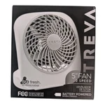Treva 5" 2-SPEED Portable Battery-powered Fan With Adjustable Tilt & Sta-fresh. Fixed Price $11.99.