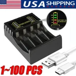 Universal Usb Battery Charger 100%FAST Aaa Rechargeable Batteries Lot. Fixed Price $286.19.