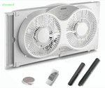 9" Twin Window Fan Remote 3 Speeds Reversible Airflow Expandable Panels. Fixed Price $59.99.