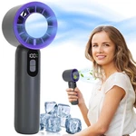 Smart Lcd Display Handheld Fan W/ Ice Cooler Portable Travel Outdoor Cooling. Fixed Price $15.80.