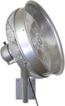 18" Wall-mounted Outdoor Fan 3 Speed Oscillation Metallic Silver Finish. Fixed Price $498.99.