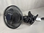 Electric Fan Intertek F-0610 8" Clip-on, 2 Speed, 3 Blade, Black Tested Works. Fixed Price $13.99.