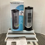 Comfort Zone Oscillating Tower Fan, 32 Inches, Portable, Carry Handle, Black. Fixed Price $19.95.