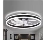 Oaks Aura 20IN. Led Indoor Black Bladeless Low Profile Ceiling Fan Flush Mount. Fixed Price $85.00.