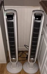 Air King 9210 3-1/2" Blade Dia Tower Fan, Oscillating, Speeds, 120VAC, Remote. Fixed Price $50.00.