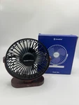 Sweetfull 6.5 Inch Usb Small Desk Fan, 3 Speeds Quiet Black Wood Grain. Fixed Price $20.00.