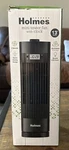 Holmes 13" Oscillating Speed Mini Tower Fan Digital Clock Black. Fixed Price $27.99.