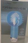 Total Vision NV-09810 Portable Misting Fan, Ultra Powerful, Usb, Handheld, Blue. Fixed Price $17.50.
