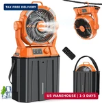 Misting Fan With Portable 6L Bucket For Outdoor Patios, 20000MAH Rechargeable. Fixed Price $56.97.