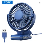 Topk Portable Usb Clip-on Fan Personal Desk Quiet For Office Laptop Travel. Fixed Price $18.85.