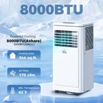 8,000 Btu Portable Air Conditioner Evaporative Cooler, White. Fixed Price $209.99.