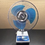 Panasonic F-1205 3 Way Vintage Oscillating Desk Fan 12" Blue Blade. Fixed Price $64.99.