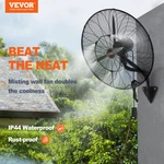 Wall-mount Misting Fan, 24 Inch, 3-SPEED High Velocity Max. 7000 Cfm, Etl Listed. Fixed Price $119.99.