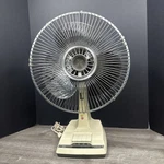 Vintage Sears Roebuck 12" Oscillating 3-SPEED Fan Smoke Blades Model 453-80120. Fixed Price $39.99.