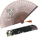 "grassflowers 8.27"(21CM) Hand Held Folding Fans - With Fabric Sleeve For.... Fixed Price $25.66.