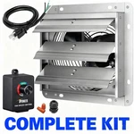 7-INCH Wall-mounted Shutter Exhaust FAN,760CFM For Sheds With Speed Controller. Fixed Price $72.99.