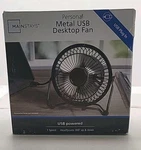 Usb Metal Fan Mainstays Personal Desktop 4 360 Black. Fixed Price $9.88.