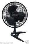 Black Active Air 6" Clip On Fan 4 Desk Office Nursery Grow Tent HORF6 Bay Hydro. Fixed Price $44.95.