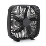 Amazon Basics 3-SPEED Box Fan For Bedroom, 6.8"D 20.86"W 21.33"H, Black. Fixed Price $56.99.