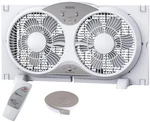 Shinic Window Fan With Reversible Airflow Quiet, Twin 9" Blades, Full Remote .... Fixed Price $65.87.