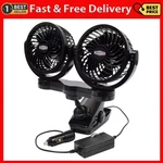 Roadpro RPSC8572 12-VOLT Dual Fan With Mounting Clip, Black, 10X7X12. Fixed Price $39.99.
