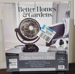 Better Homes & Gardens Retro Tabletop Heater Fan Black Brass Finish. Fixed Price $40.00.