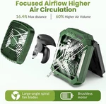 "26800MAH Solar Fan With Led Lantern, Quiet, Portable, Usb-c, 3 Speed. Fixed Price $41.86.