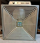 Vtg. Penncrest Deluxe Thermo Control Reversible Box Fan Turquoise 22" Works!. Fixed Price $467.77.