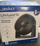Lasko Whirlwind Table/desk Fan 360 Rotation Adjustable Tilt Black A12105. Fixed Price $46.00.
