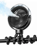Sweetfull Misting Stroller Fan 4 Speeds Quiet Rechargeable Cooling Black. Fixed Price $22.98.