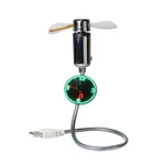 Kbinter Mini Usb Led Clock Fan With Real Time Display, Powered 1 Pack. Fixed Price $24.23.
