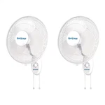 16 In. 3 Fan Speeds Wall White With 90-DEGREE Oscillation (2-PACK). Fixed Price $77.87.
