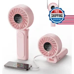 Peiyuu 4000MAH Usb Rechargeable Handheld Portable Fan, 180 Foldable, 6-SPEED. Fixed Price $26.01.