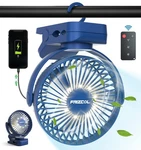 Clip On Fan 65 Hours Portable Desk Rechargeable With Lights & Hooks. Fixed Price $39.20.