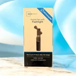 Mainstays Black Usb Rechargeable Pocket Fan Flashlight & Power Bank. Fixed Price $7.00.