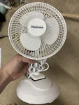 Great HCF0611A Holmes 6" 2 Speed Convertible Desk Table Clip Fan, White. Fixed Price $8.00.