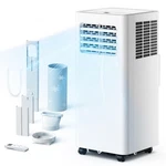 Portable Air Conditioner 8000 Btu 3-IN-1 Cool Dry Fan 24H Timer White Euhomy. Fixed Price $369.99.