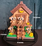 Cute Monkey Treehouse Playset Articulated Figures Hideaway Toy 7.5IN. Fixed Price $39.77.