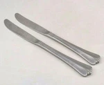 Stanley Roberts Victory Stainless Korea 2 Dinner Knives Fan Tip Line Neck. Fixed Price $11.00.