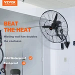 Wall-mount Misting Fan, 30 Inch, 3-SPEED High Velocity Max. 9500 Cfm, Etl Listed. Fixed Price $157.99.