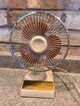 Vtg Electric Desk Top Fan Kuo-horng 2 Speed 6" Peach Tan Ft Cord Works (Y1). Fixed Price $21.25.