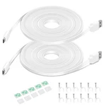 Dianmu 2PACK Flat Power Extension Cable For Wyze Cam Ft, White. Fixed Price $17.29.