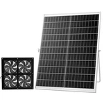 Vevor Solar Powered 25W 4 Fans 2668 Rpm Fast Air Exchange For Greenhouse. Fixed Price $52.99.